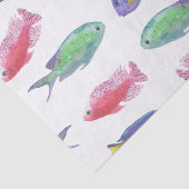 Papier Mousseline Motif de poissons d'aquarelle (Détail)