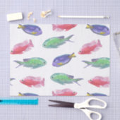 Papier Mousseline Motif de poissons d'aquarelle (Artisanat)