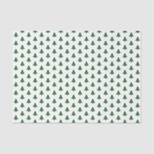 Papier Mousseline Motif de police d'image d'arbre Noël vert/blanc (Recto)