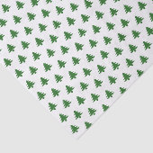 Papier Mousseline Motif de police d'image d'arbre Noël vert/blanc (Détail)