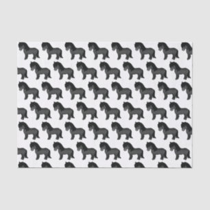 Papier Mousseline Motif de poney de dessin animé mignon Poney Shetla