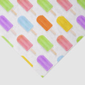Papier Mousseline Motif de Popsicles arc-en-ciel d'été (Détail)