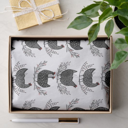 Papier Mousseline Motif de poulet sans soudure (Cadeau)