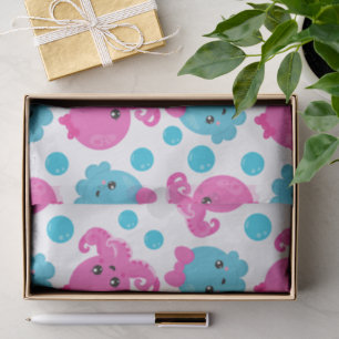 Papier Mousseline Motif de poulpe, poulpe mignonne, Animaux de mer