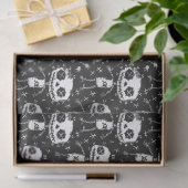 Papier Mousseline Motif de poupée Voodoo noir et blanc (Cadeau)