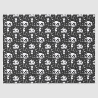 Papier Mousseline Motif de poupée Voodoo noir et blanc