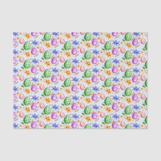 Papier Mousseline Motif de printemps de l'oeuf de Pâques (Recto)