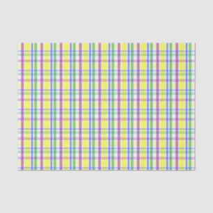 Papier Mousseline Motif de printemps Pâques Pastel Plaid