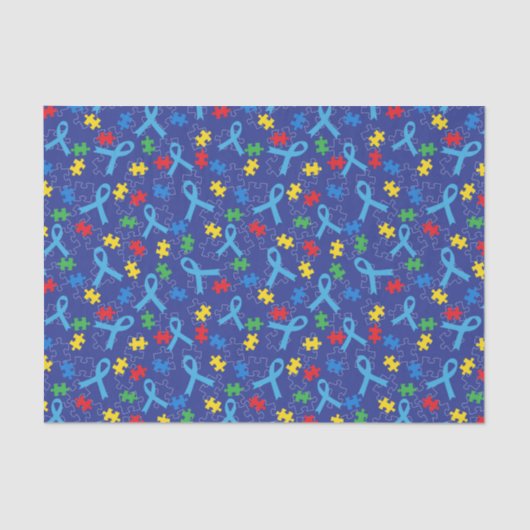 Papier Mousseline Motif de puzzle de ruban de mois de (Recto)