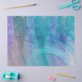 Papier Mousseline Motif de queue de sirène turquoise pourpre (Artisanat)