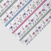 Papier Mousseline Motif de rayure de lama (Détail)