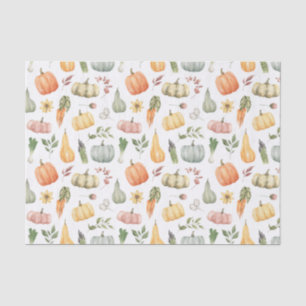 Papier Mousseline Motif de récolte d'automne Watercolor