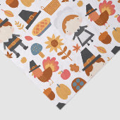 Papier Mousseline Motif de récolte de pèlerins d'action de grâce (Détail)