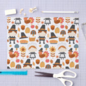 Papier Mousseline Motif de récolte de pèlerins d'action de grâce (Artisanat)