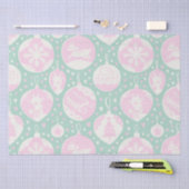 Papier Mousseline Motif de rennes Vintages rose Noël (Artisanat)