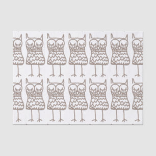 Papier Mousseline Motif de répétition de hibou
