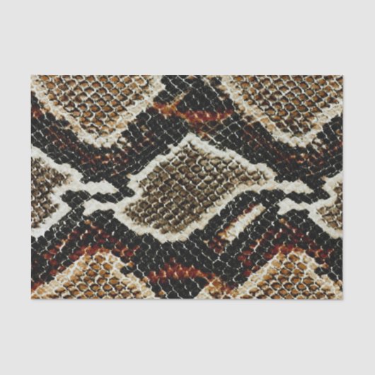 Papier Mousseline motif de reptile sauvage imprimé de serpent python (Recto)