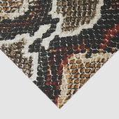Papier Mousseline motif de reptile sauvage imprimé de serpent python (Détail)