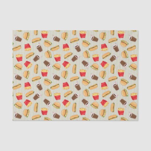 Papier Mousseline Motif de restauration rapide 2 (Recto)