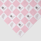 Papier Mousseline Motif de rodéo rose moderne À damiers fille (Détail)