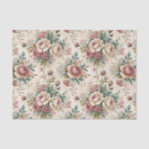 Motif de rose anglaise en chintz botanique victori