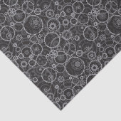 Papier Mousseline Motif de roues dentées (Détail)