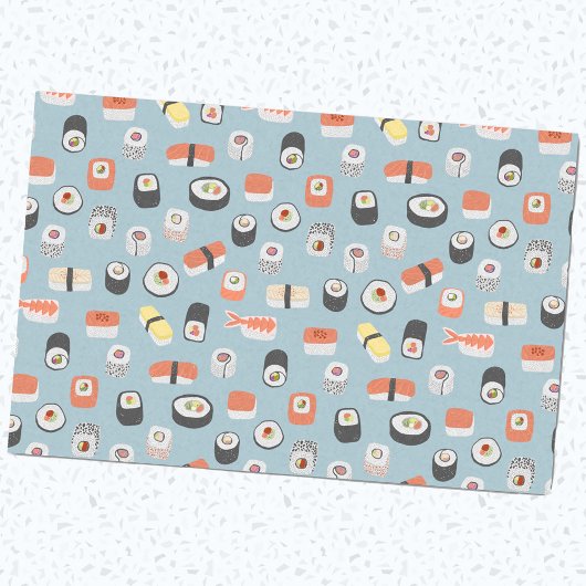 Papier Mousseline Motif de rouleaux Sushi Nigiri Maki