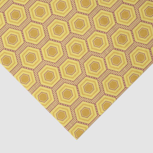 Papier Mousseline Motif de ruche géométrique simple (Détail)