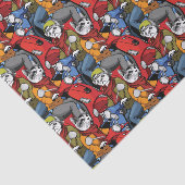 Papier Mousseline Motif de scooter de chats et de chiens (Détail)