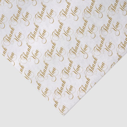 Papier Mousseline Motif de script Merci (Détail)