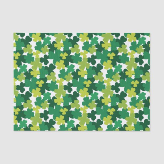 Papier Mousseline Motif de shamrock du jour de St Patrick (Recto)