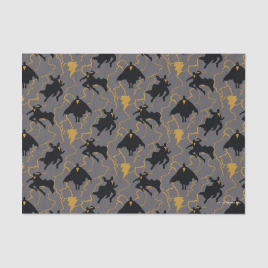 Papier Mousseline Motif de silhouette Black Adam Lightning (Recto)