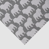 Papier Mousseline Motif de silhouettes de bouledogue (Détail)