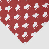 Papier Mousseline Motif de silhouettes de bouledogue (Détail)