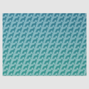Papier Mousseline Motif de silhouettes de chien de berger allemand