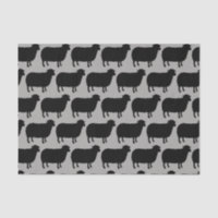 Motif de silhouettes de moutons noirs