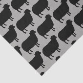 Papier Mousseline Motif de silhouettes de moutons noirs (Détail)