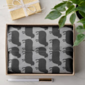 Papier Mousseline Motif de silhouettes de moutons noirs (Cadeau)