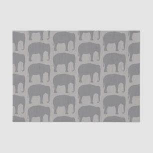 Papier Mousseline Motif de silhouettes d'éléphant asiatique