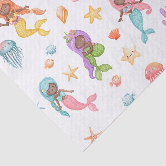 Papier Mousseline Motif de sirène (Détail)