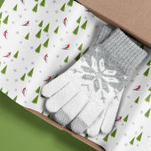 Papier Mousseline Motif de ski d'hiver