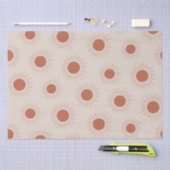 Papier Mousseline Motif de soleil Abstrait Boho en terre cuite minim (Artisanat)