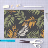 Papier Mousseline Motif de style d'automne de Fonds de paume (Artisanat)