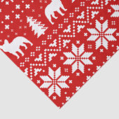 Papier Mousseline Motif de style de chandail de Noël de bouledogues (Détail)