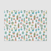 Papier Mousseline Motif de Succulents (Recto)