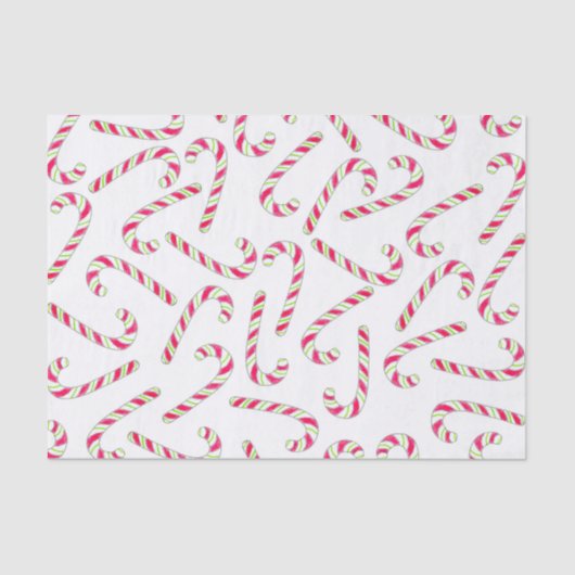 Papier Mousseline Motif de sucre de canne de Noël (Recto)