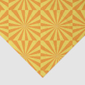 Papier Mousseline Motif de Sunburst Jaune et Orange (Détail)