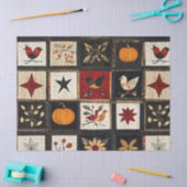 Papier Mousseline Motif de surface composée d'automne rustique | Mot (Artisanat)