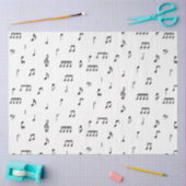 Papier Mousseline Motif de symboles Black & White Music Notes (Artisanat)