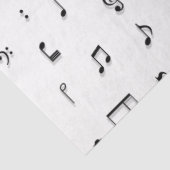 Papier Mousseline Motif de symboles Black & White Music Notes (Détail)